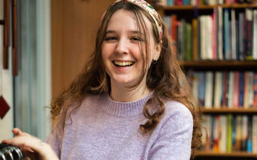 a happy young woman